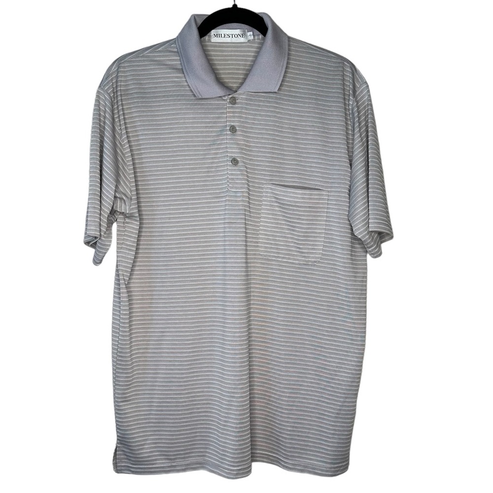 Milestone Men’s Purple White Polo Shirt